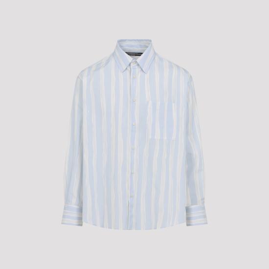 JACQUEMUS Men Long Tops SHM00605AW00691 3GT BLUE BEIGE GOUACHE PRINT