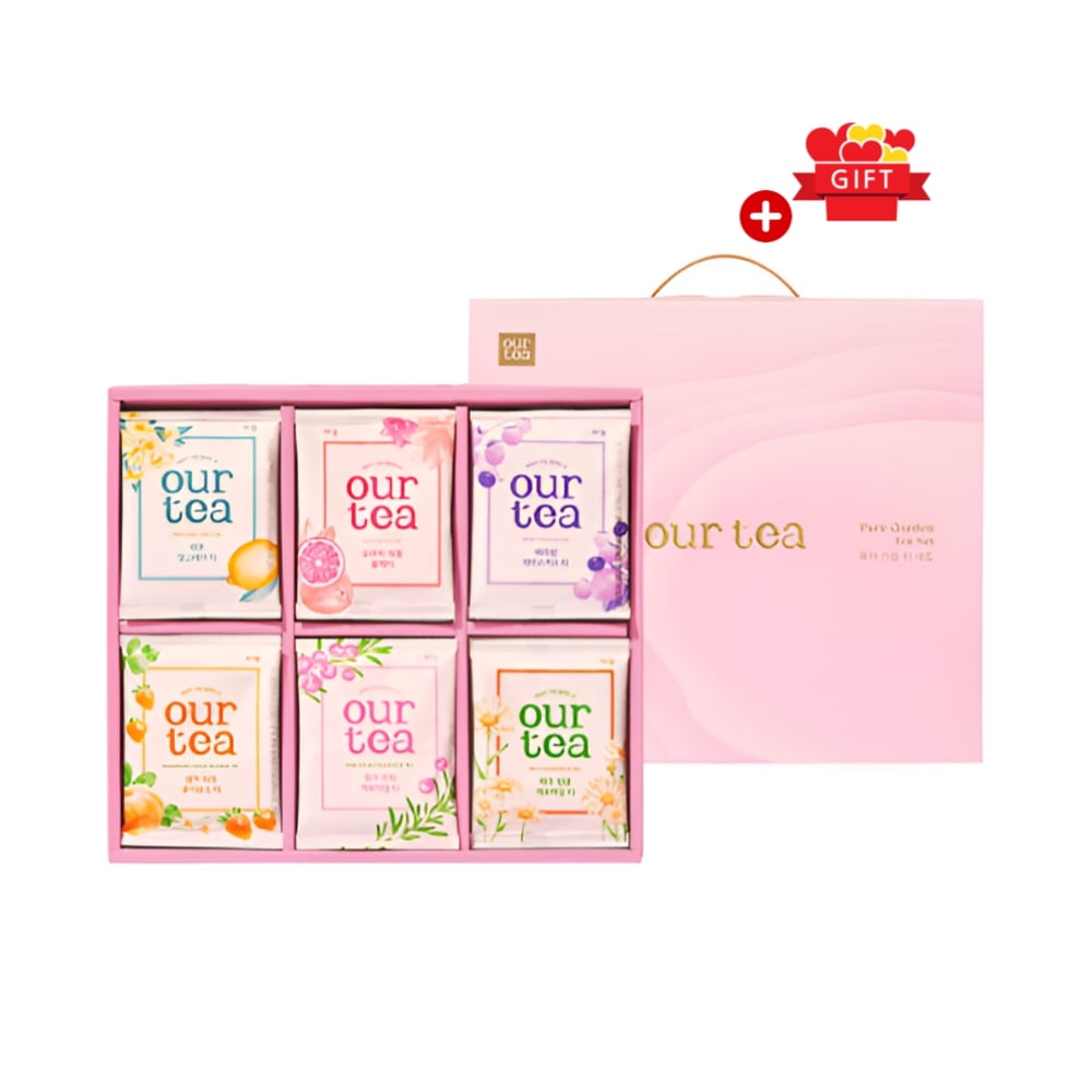 アワーティー ピュアガーデンティー ギフトセット 30包（6種×各5包）フルーツティー 詰め合わせ 韓国ティー/フルーツティー/健康茶/ドライフルーツティー/おしゃれ ティーギフト
