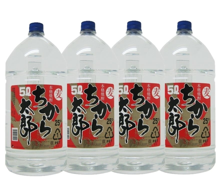 【送料無料】【ケース販売】若松酒造 ちから太郎 麦 25度 5000ml 5L1ケース/4本【北海道沖縄県東北四国九州地方は必ず送料がかかります】