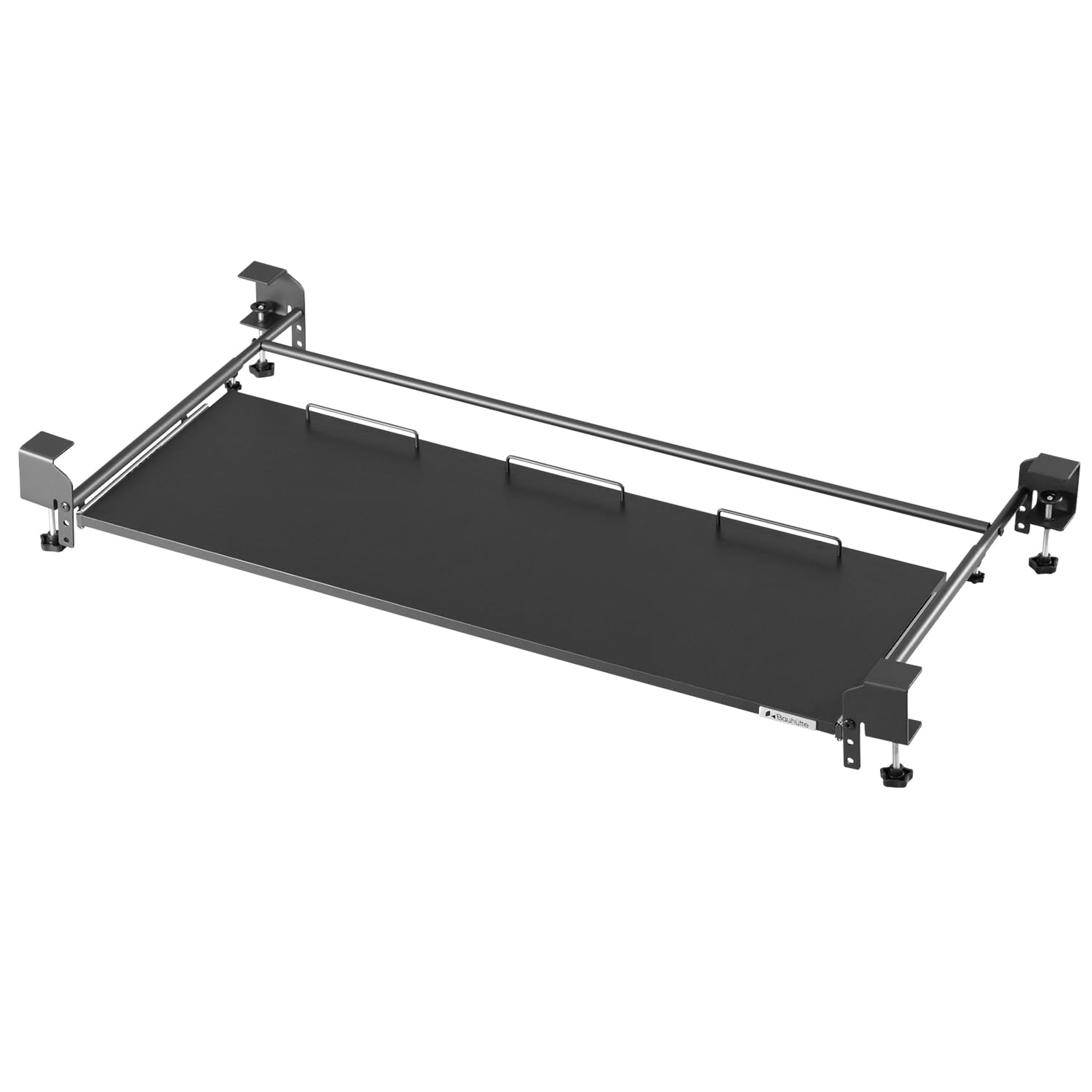 全国送料無料 Bauhutte (バウヒュッテ) 後付け 大型キーボードスライダー2 天板：幅100×奥行35cm フルキーボード マウス収納対応 しっかり固定できる4点クランプ BHP-KN100-