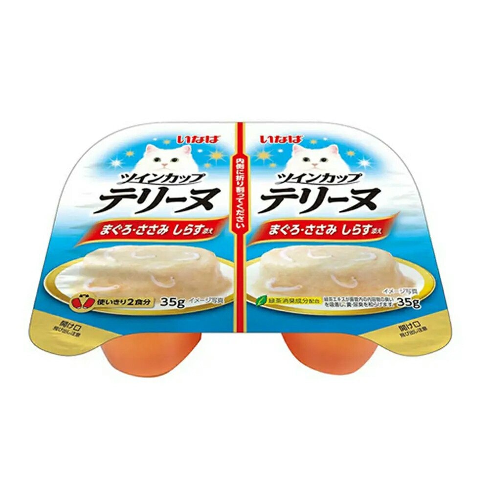 いなば　ツインカップ　テリーヌ　まぐろ・ささみ　しらす添え　３５ｇX２個X４８　ＣＲＣ35―20―20―99―00