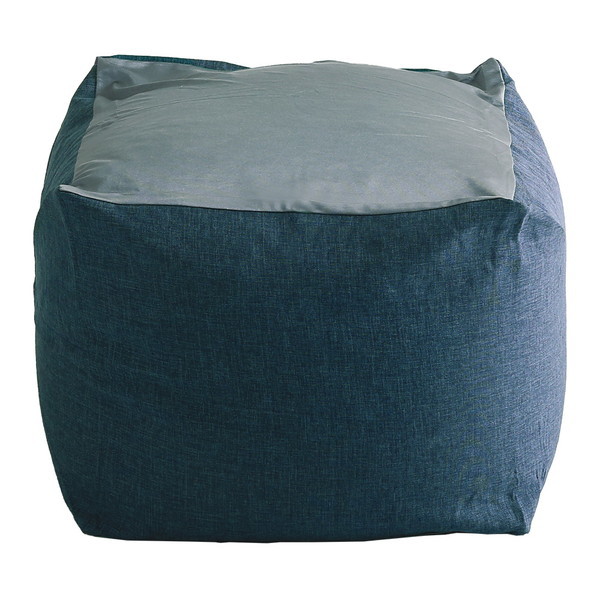 ホームテイスト SH-07-NGMVD-M キューブ型ビーズクッション Guimauve Neo-ギモーブネオ- ダークカラー Mサイズ ブルー メーカー直送