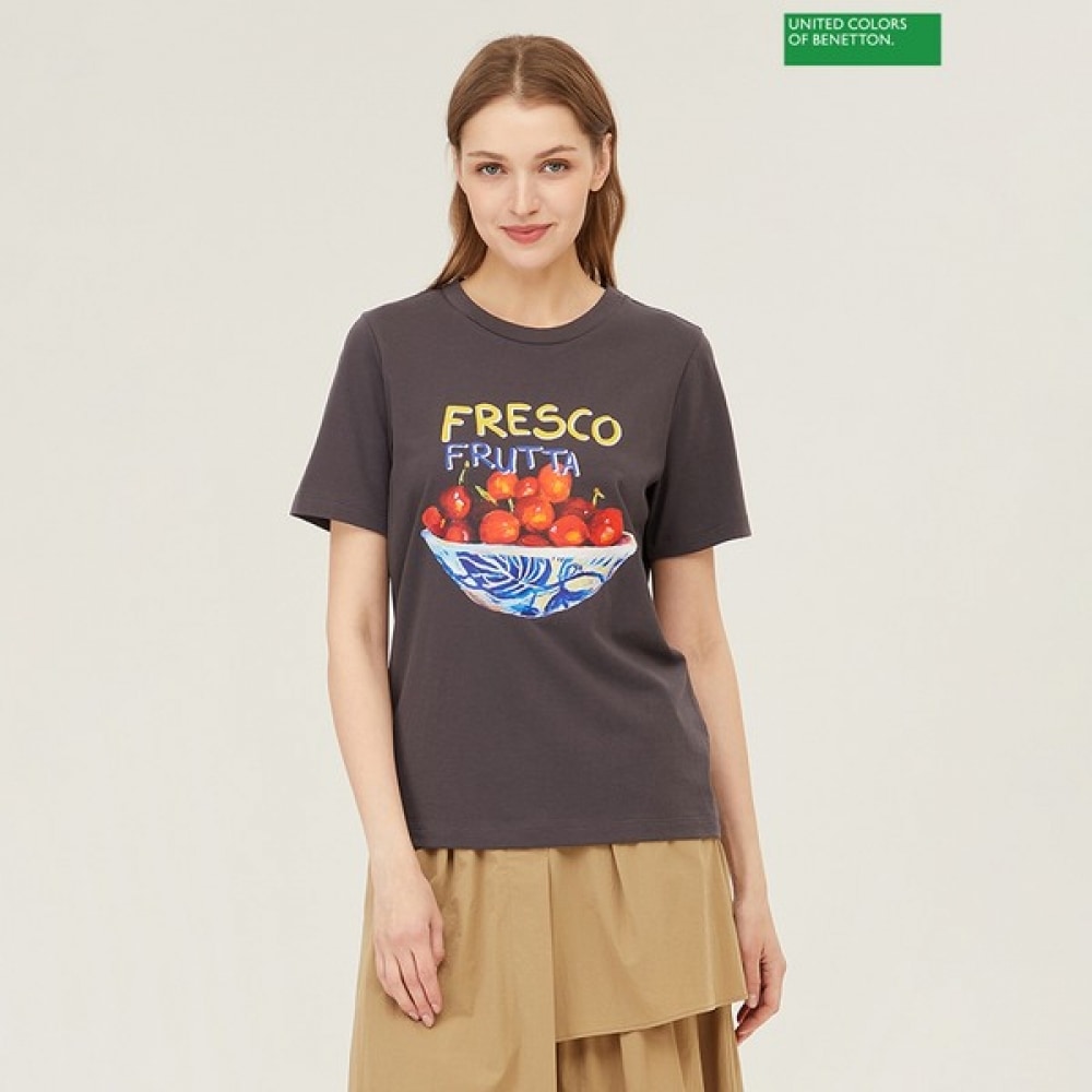 [ベネトン] ベネトンプリントTシャツBATS54431