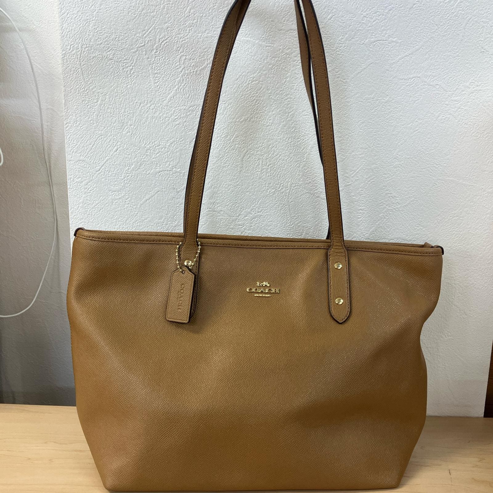 F58848 トートバッグ キャメル【中古】 レディース