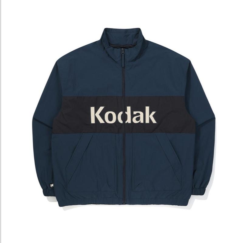 アパレルカラーブロック ビッグロゴ 裏地 ジャケット NAVY K5323EJK92NVY