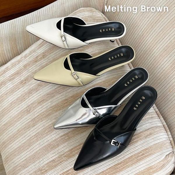 女性用スリッパヒール 女性用夏 ミドルヒール ミュール K26