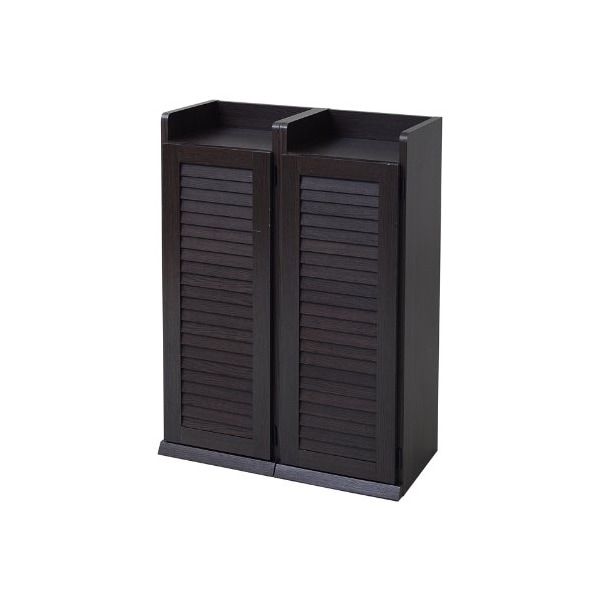 JKプラン SGT-0093-DB ルーバーシューズボックス 幅30 (2個組) ダークブラウン メーカー直送