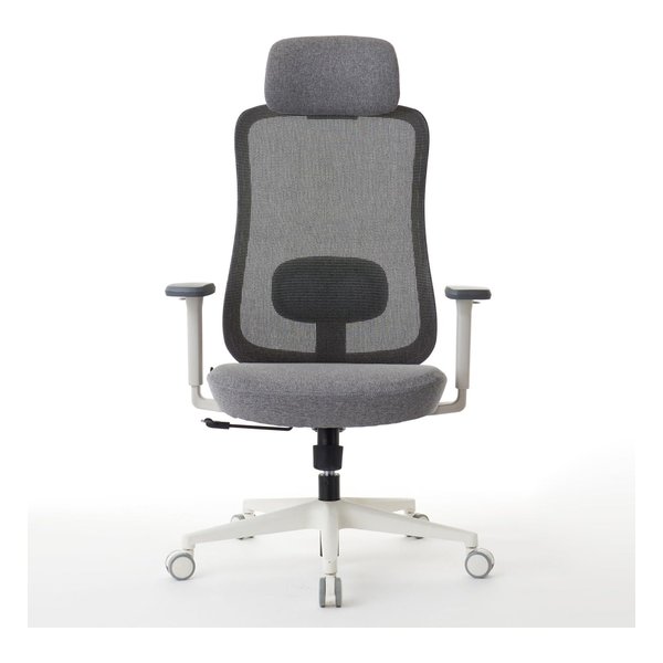 M2 メッシュ&ファブリック ワークチェア ホワイト&グレー RM2-WGY