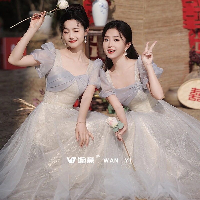 ブライズメイドドレス ロングドレス 演奏会 ピアノ 発表会 スレンダーラインワンピース レディース 涼しい 袖付き 袖なし ゆったり リゾート 海サマー 春夏きれいめ 1