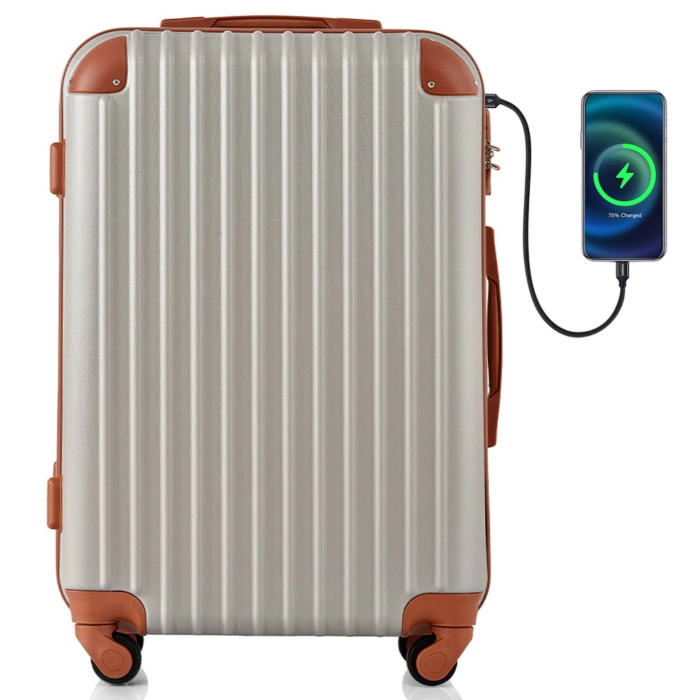 【2点購入で150OFF】【国内即発送】スーツケース Lサイズ USB充電ポート付きカップホルダー付きキャリーバッグ キャリーケース 7日-14日 大型 TSAロック 7,401円