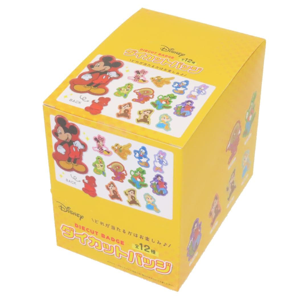 ディズニーキャラクター キャラバッジ ダイカットバッジ 全12種 12個入セット ディズニー