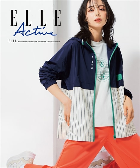 ジャンパー・ブルゾン 配色切替ジップアップタフタブルゾン UVカット・はっ水 大きいサイズ有 エルアクティブ