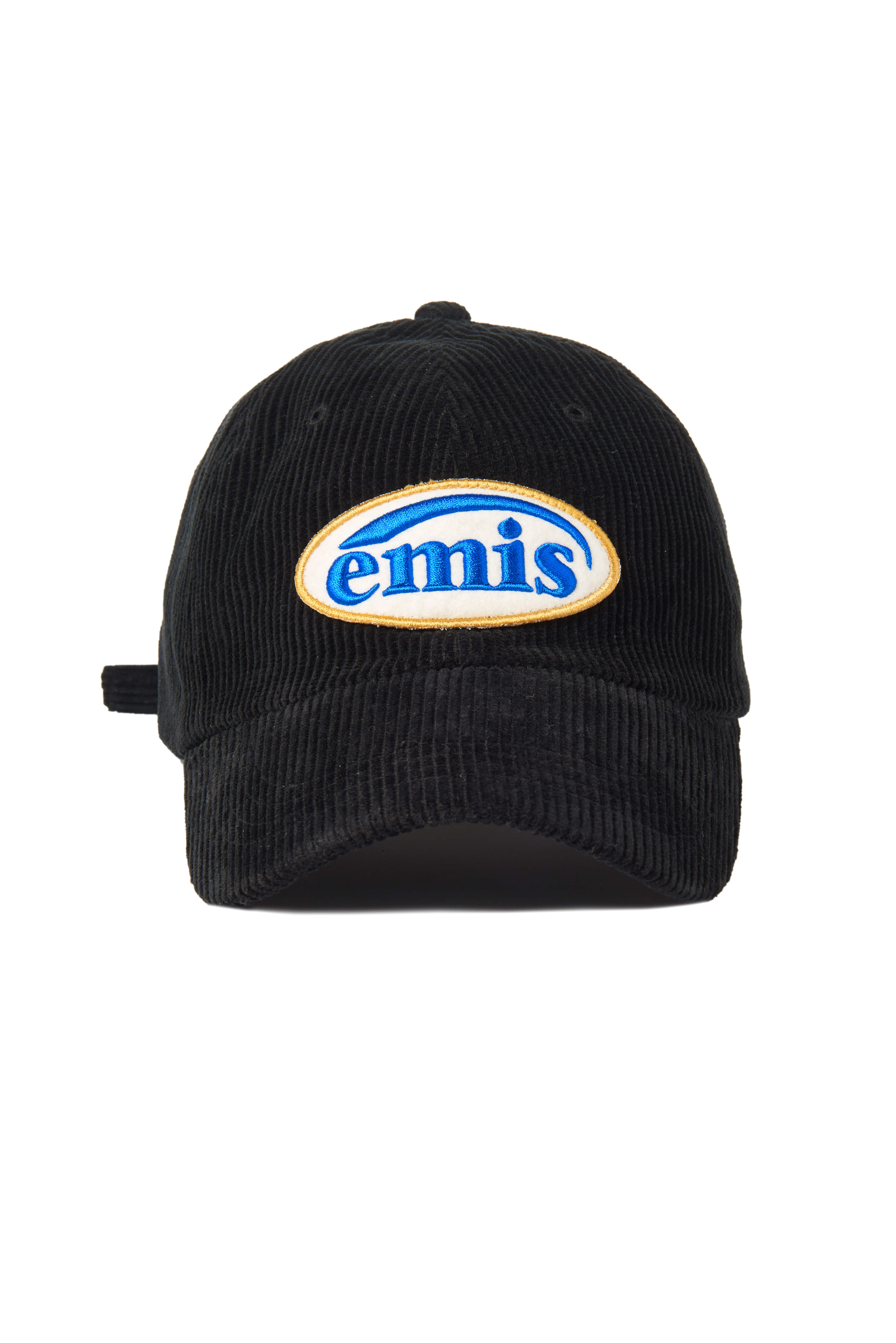 【EMIS】 CORDUROY WAPPEN BALL CAP : BLACK