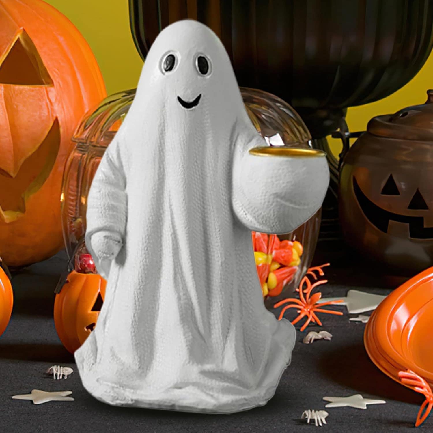 ゴーストフィギュア 屋内ハロウィン飾り用 不気味なゴースト 卓上置物 デスク飾り ホームデコレーション 玄関 キャビネット 寝室 本棚用 センターピース 4,986円