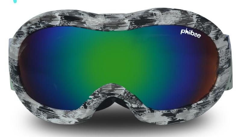 スキーゴーグル子供用コーティング二重防曇有枠ゴーグル調節可能