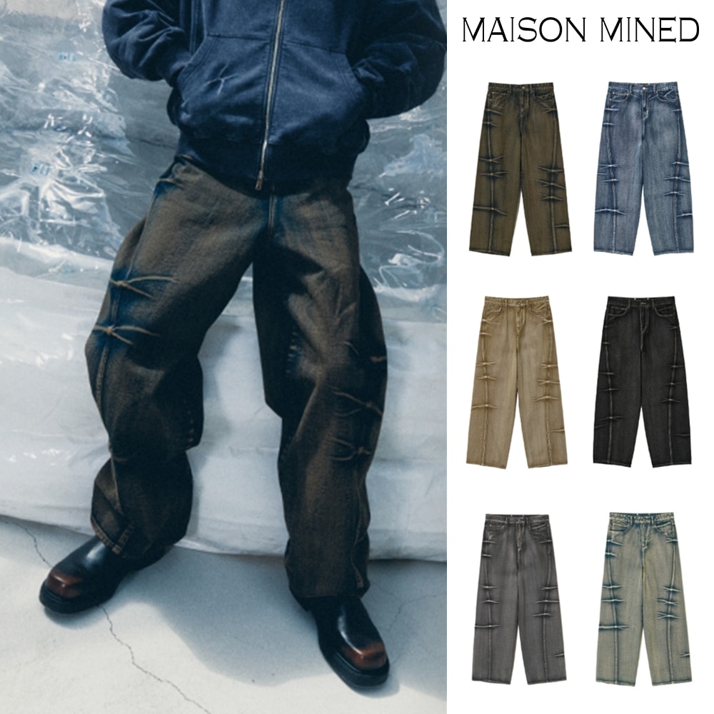 【MAISON MINED】 PINCH WIND DENIM PANTS