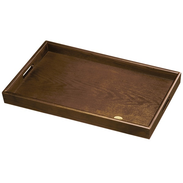 紀州塗り　尺８寸　長手盆 黒檀調