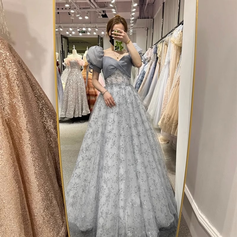 宴会イブニングドレス 2025 新グレーフランス 歳成人式誕生日卒業シーズンイブニングドレス