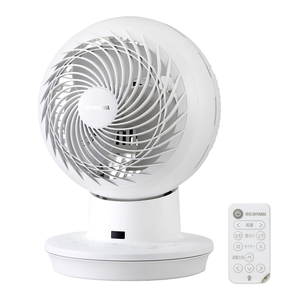 【Amazon.co.jp限定】アイリスオーヤマ サーキュレーター 静音 上下左右首振り 28畳 パワフル送風 コンパクト リモコン付き AZ-SDC15TEC-W ホワイト