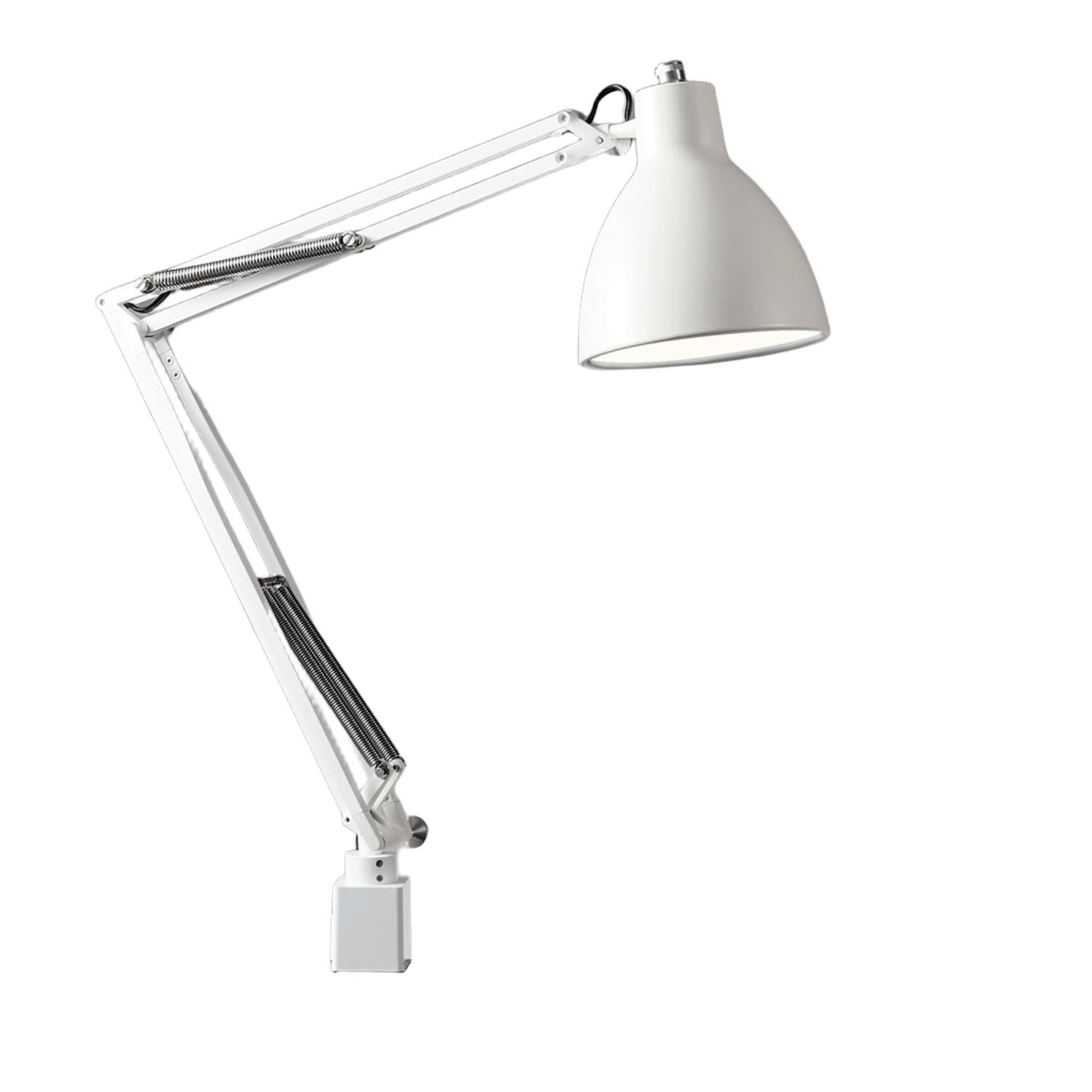 山田照明 Zライト LEDデスクライト E26LED電球 電球色 ホワイト Z-00N W セード幅φ152mm・セード高162mm・アーム長300+360mm