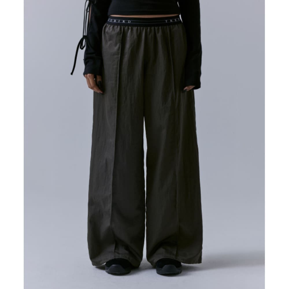 TREEMINGBIRD Banding Nylon Pants Khaki Brown TM2479PT0