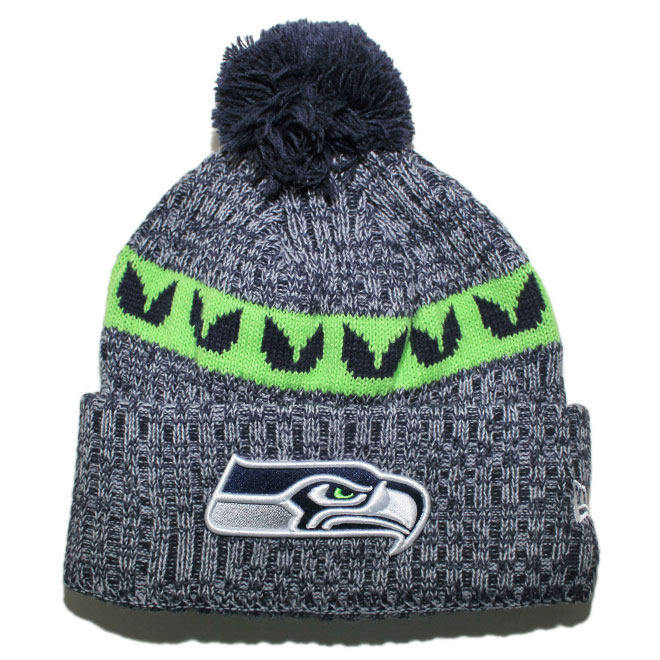 ニット帽 ビーニーキャップ 帽子 メンズ レディース NFL シアトル シーホークス ワンサイズ