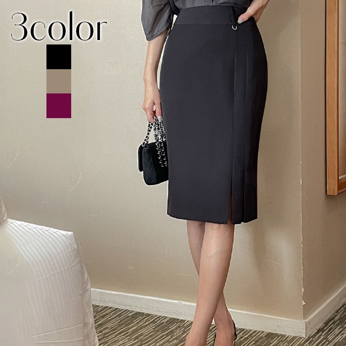 スカート 秋冬 タイト ひざ丈 ハイウエスト ペンシルスカート