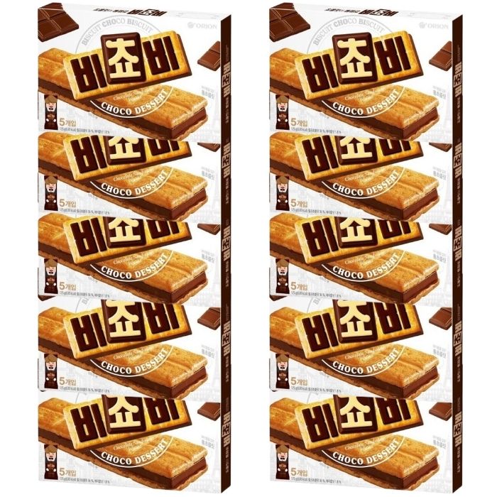 【10袋セット】ビチョビ チョコビスケット 125g(5個入り) 韓国菓子 韓国食品 お菓子 おやつ 韓国 チョコレートビスケット 韓国お土産