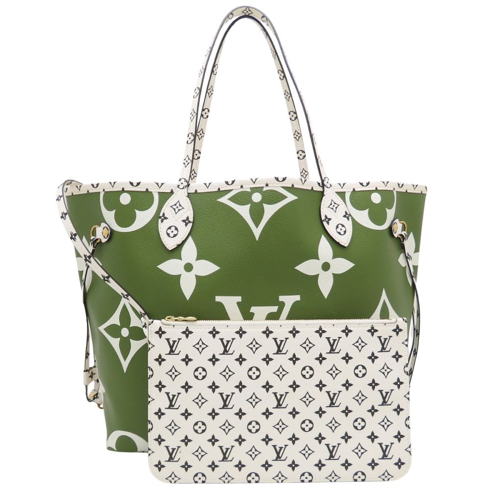 モノグラム ジャイアント ネヴァーフルMM M44568 トートバッグ カーキ×ベージュ系 レディース/353036【中古】 139,700円