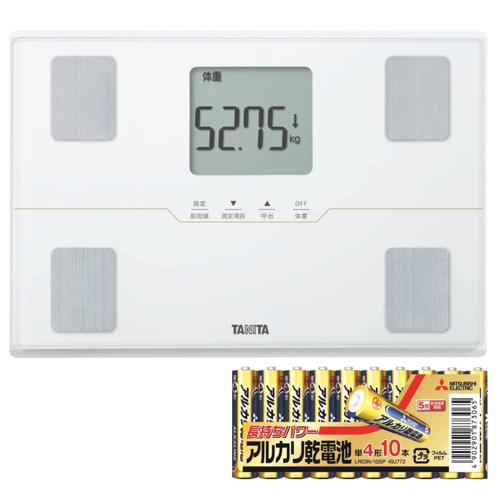 タニタ 体組成計 BC-315 パールホワイト＆予備電池セット（BC-315-WH）