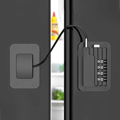 他サイト： 窓 ロック 網戸ロック 鍵 ドアロック キャビネット 冷蔵庫 後付け 子ども(ブラック)の商品画像