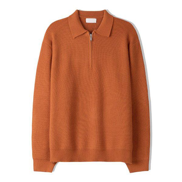 メンズベルハッチハーフジップモダルカラーニット SG-KN-Q032-クリーム