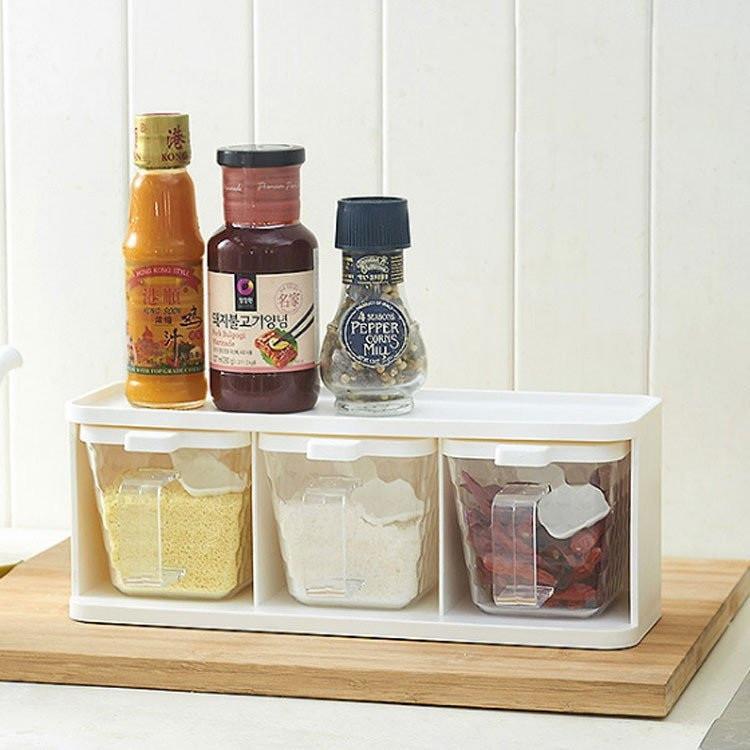 調味料入れ 調味料容器 ストッカー 収納ケース キッチン収納 シンプル 調味料ラック 保存容器 スパイスボトル　塩 胡椒 香辛料 砂糖 醤油
