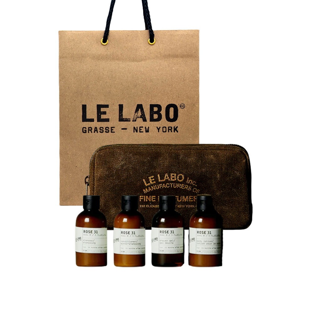 【国内正規品】LE LABO ル ラボ　TRAVEL SET (トラベル セット) ROSE 31 (ローズ 31)　シャンプー+コンディショナー+シャワージェル+ボディ ローション　90mlx4