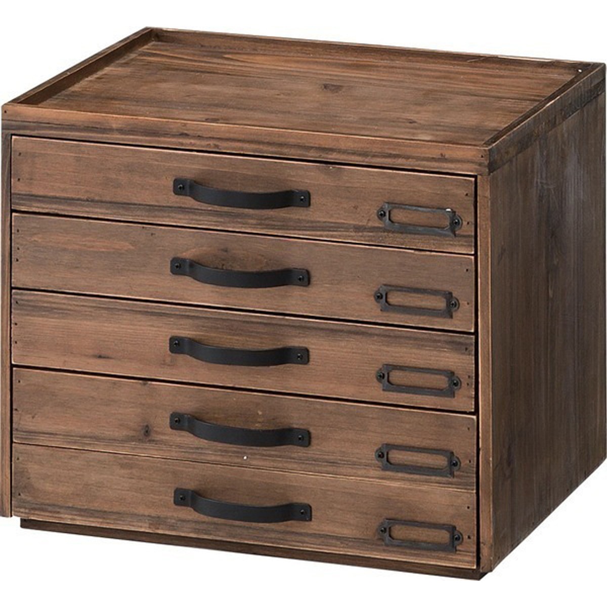 ドキュメントチェスト5D CCR-106 5段 組み合わせ 書類棚 アンティーク 古物 木製 引き出し 書類ケース レターケース おしゃれ 収納 小物 ブラウン 8,118円