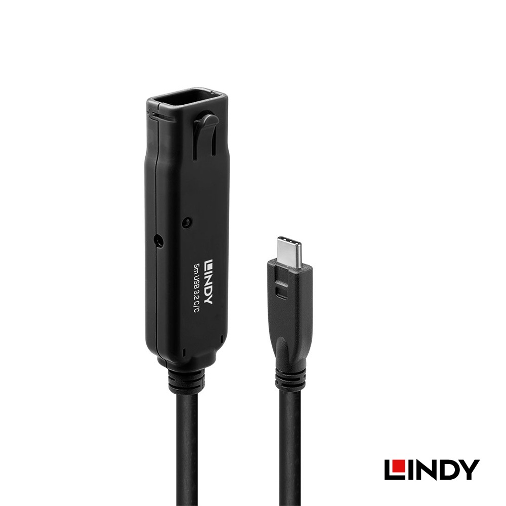 【43405】 LINDY 5m USB3.2 Gen2 Type-C アクティブ延長ケーブルデータ伝送用のみ