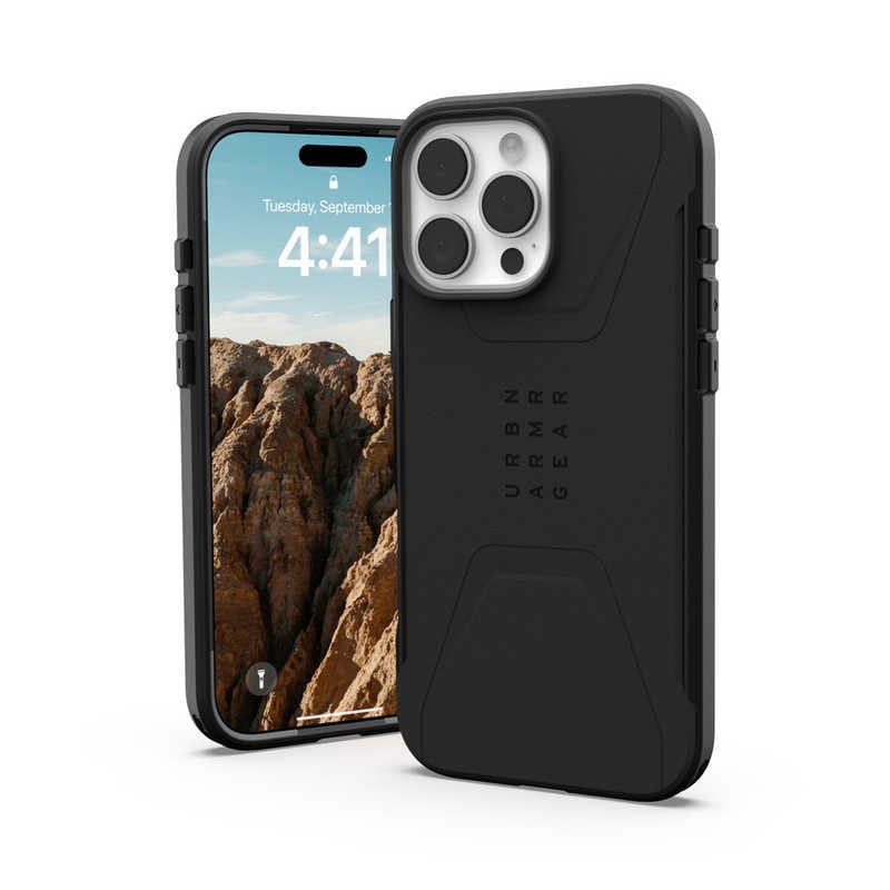 UAG　iPhone 16 Pro Max 耐衝撃ケース MAGSAFE対応 CIVILIAN ブラック　UAG-IPH24LA-CMS-BK