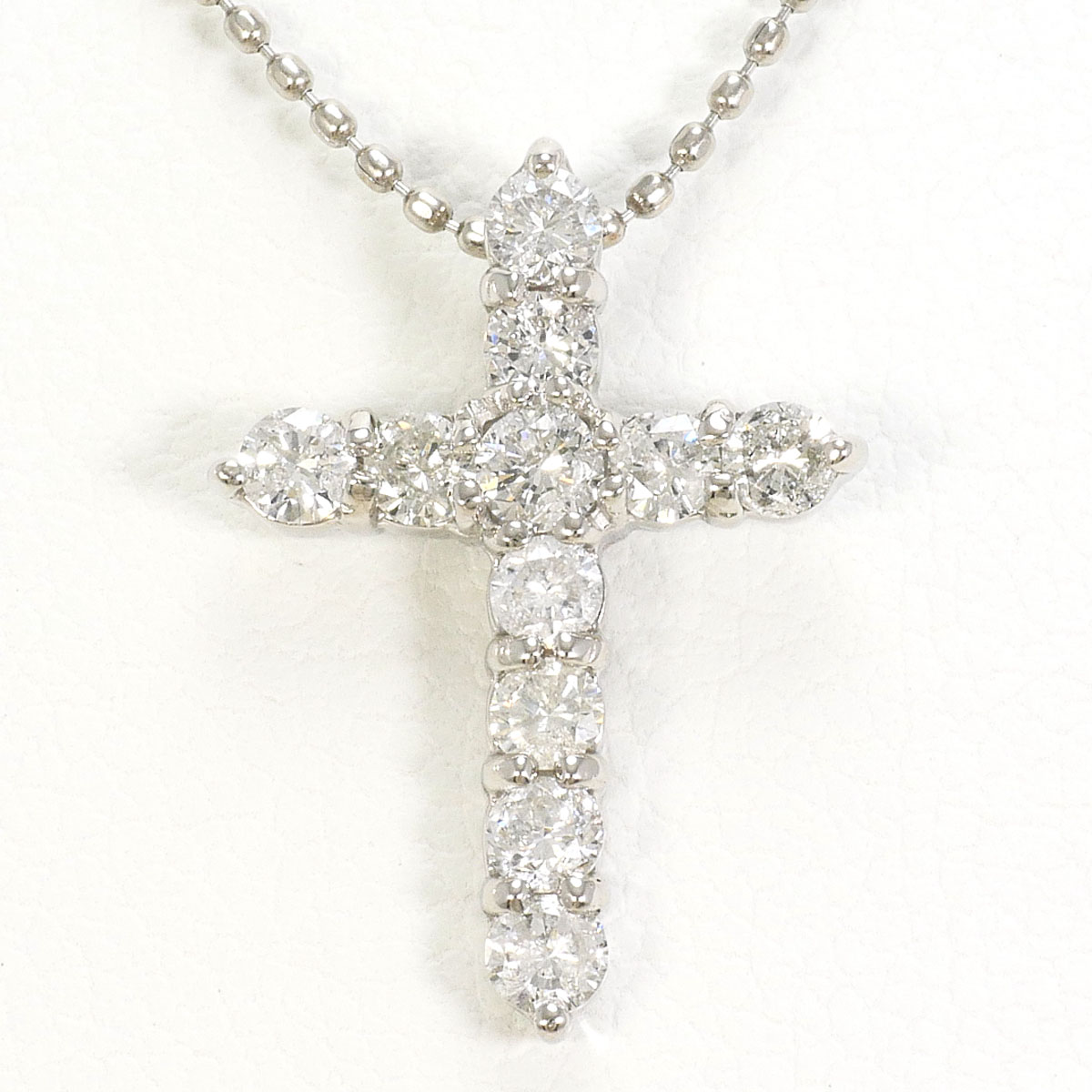 PT850 プラチナ PT900 プラチナ ネックレス ダイヤモンド 0.50 ct 総重量約3.0g 約40cm 中古
