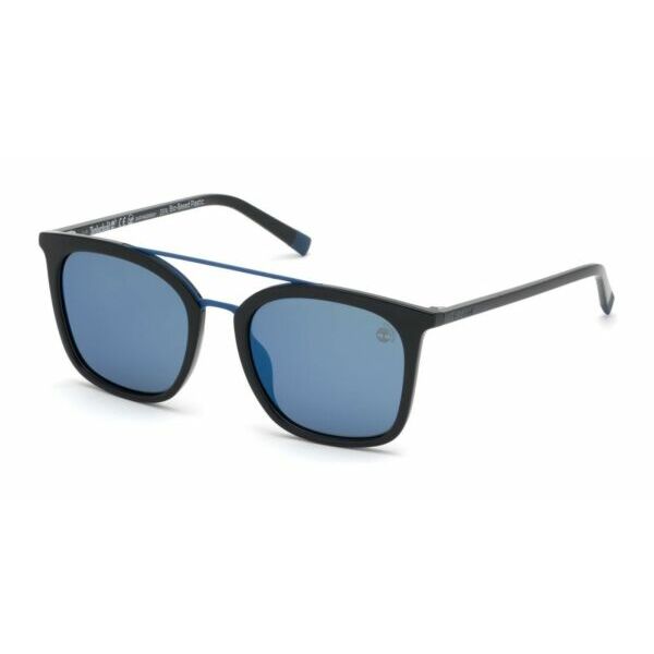 ティンバーランドNWT Sunglasses TB9169 01D Polarized SHINY BLACK / BLUE 53mm NIB