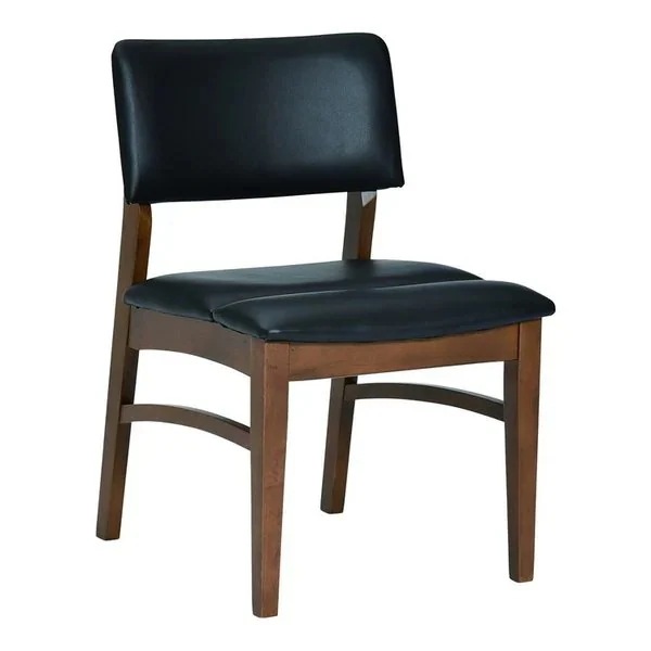 ダイニングチェア 椅子 2脚セット おしゃれ チェア いす イス 木製 レザー クッションシート シンプル 完成品 座面高44cm