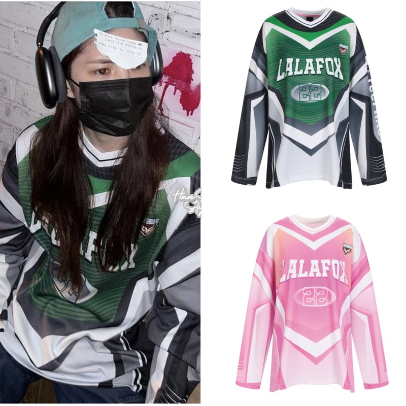 【ハンソヒ着用】 Lalafox LALA SPORTY OVERSIZED JERSEY T-SHIRT 15,315円