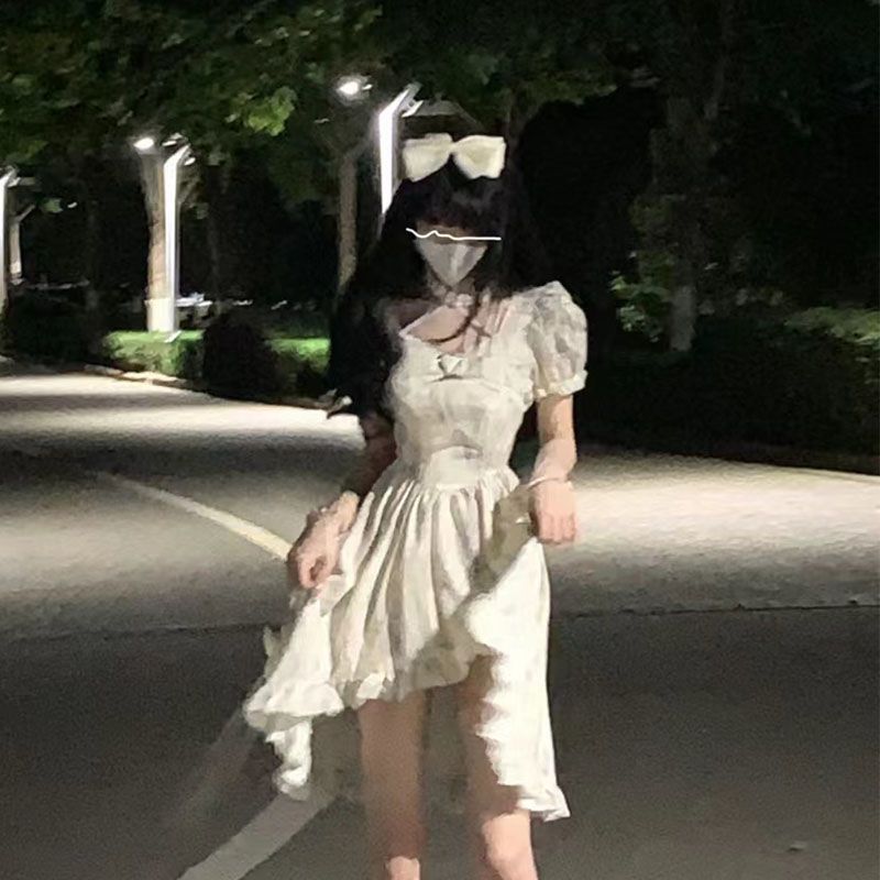 【1つ買うと10つ無料】最初の愛のスカート不規則正方形のプリンセススカート夏のウエスト薄くて純粋な欲望のロータススカート