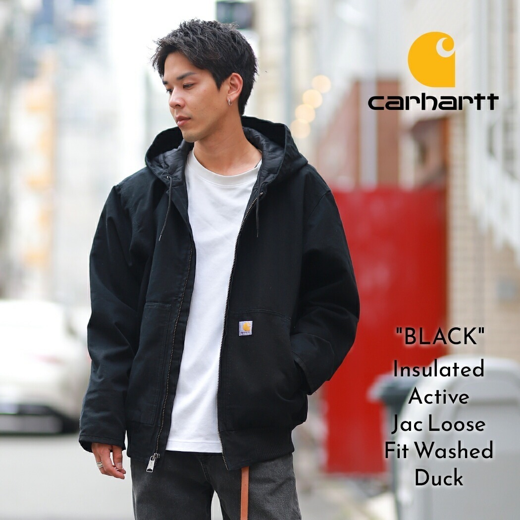 CARHARTT カーハート ジャケット フード アウター Insulated Active Jac Loose Fit Washed Duck 
