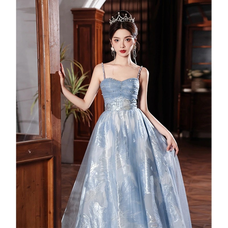 パーティードレス 演奏会用ドレス イブニングドレス Aライン ロングドレス ステージドレス コンサートドレス ピアノ 二次会 発表会 個性的 体型カバー イブニングドレス キラキラ 舞台衣装