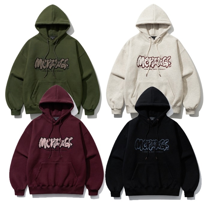 2024s/s 起毛 ピクセル フードTシャツ 起毛 JNHD7700