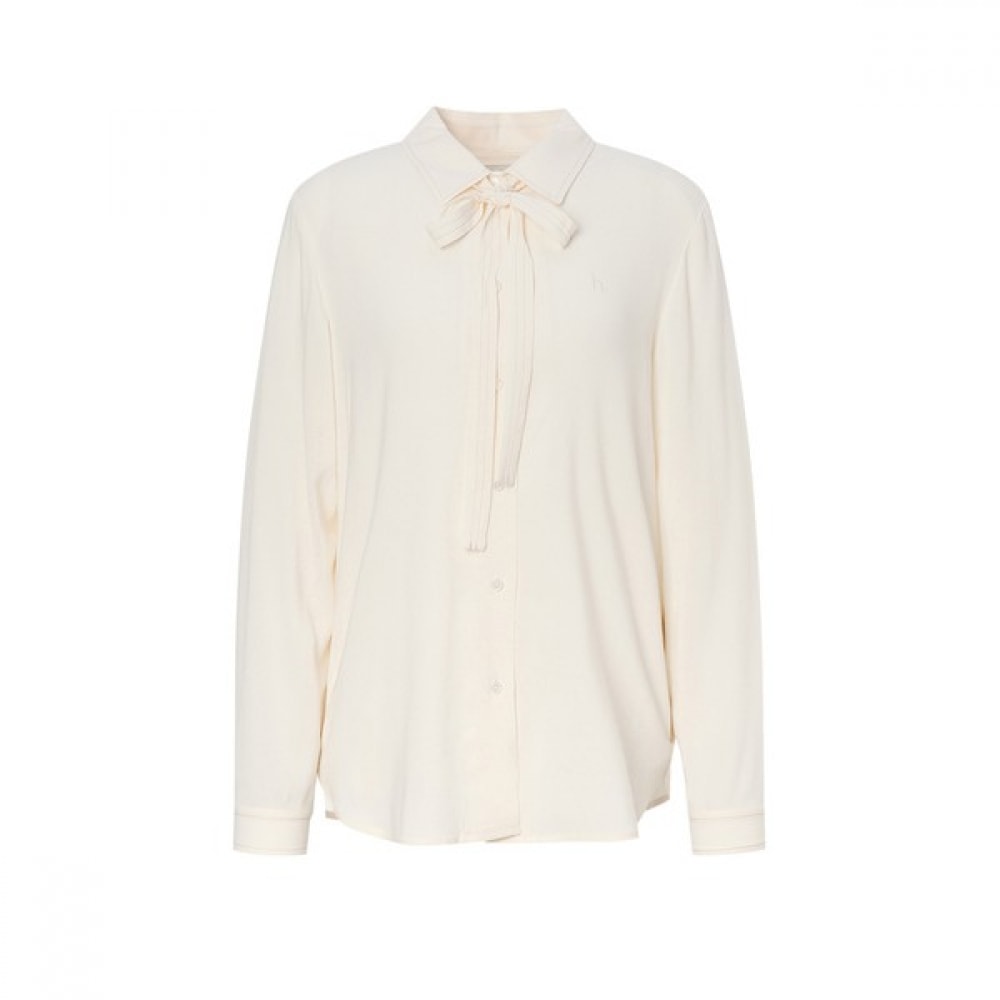 (ヘッジスレディース) 25SS ロングスリーブブラウスアイボリー HSSH5B206IV