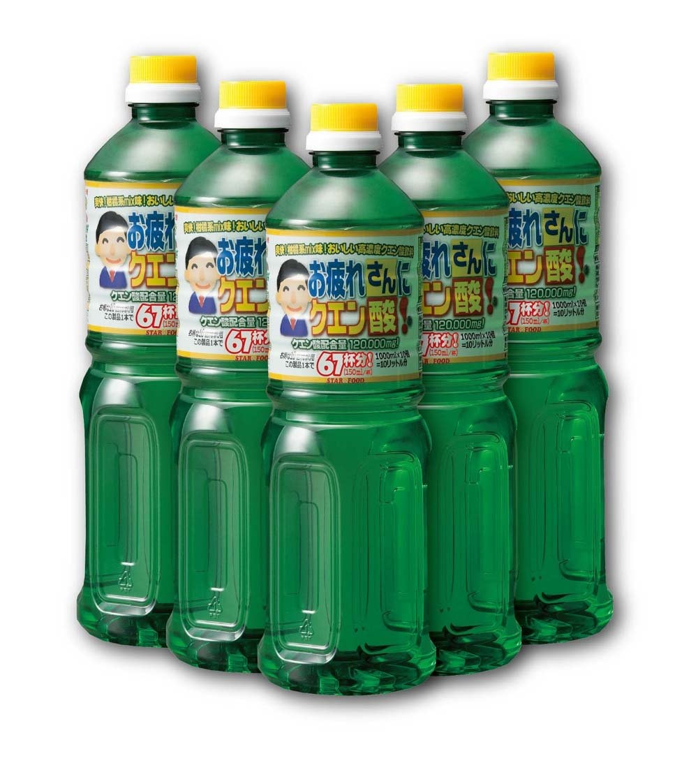 スター食品工業 お疲れさんにクエン酸 1L 10倍希釈用×5本