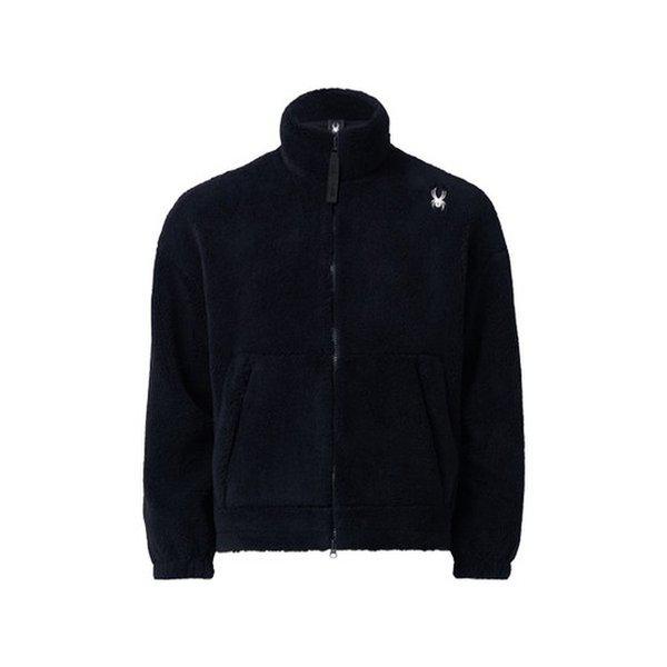 共用シェルパフリースジップアップジャケットFM1SPIWCNFT304U-BLK