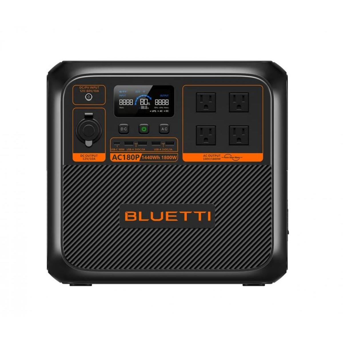 BLUETTI(ブルーティ) AC180P 大容量 ポータブル電源 1800W 5年間保証 リン酸鉄 リチウムイオン 電池 プロモデル 1440Wh 急速 充電