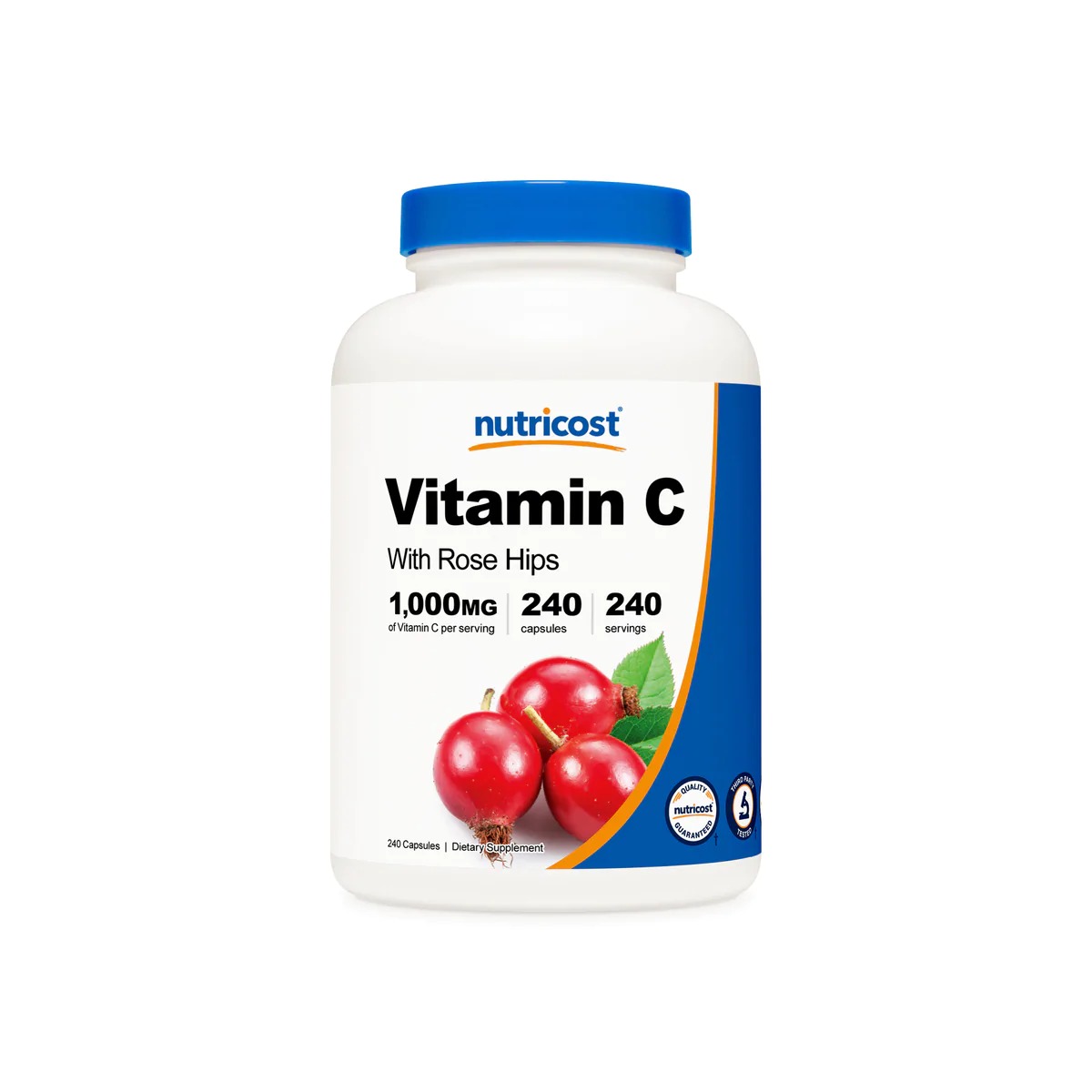 [USA] Nutricost ニュートリコスト Vitamin C With Rose Hip 1025mg カプセル 240錠